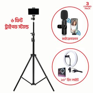 6 Fit Tripod Stand +10" Ring Light